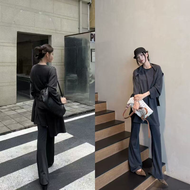 8.12 Modern 197 Stylish Fashion Set for Women: Shawl, Round Neck Top, Casual Pants Three-Piece Set 8.12 Modern 197 Stylish Fashion Set for Women: Shawl, Round Neck Top, Casual Pants Three-Piece Set