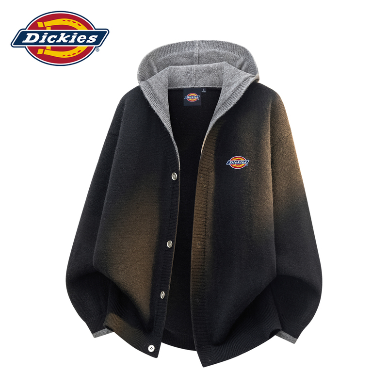 Dickies Official Cardigan Sweater, Unisex, Autumn and Winter Style, Loose Casual Hooded Knitwear, Couple's Jacket Dickies Official Cardigan Sweater, Unisex, Autumn and Winter Style, Loose Casual Hooded Knitwear, Couple's Jacket
