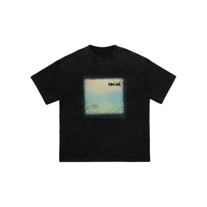 Xinadu Ruygen Ocean Print Washed T-Shirt Xinadu Ruygen Ocean Print Washed T-Shirt