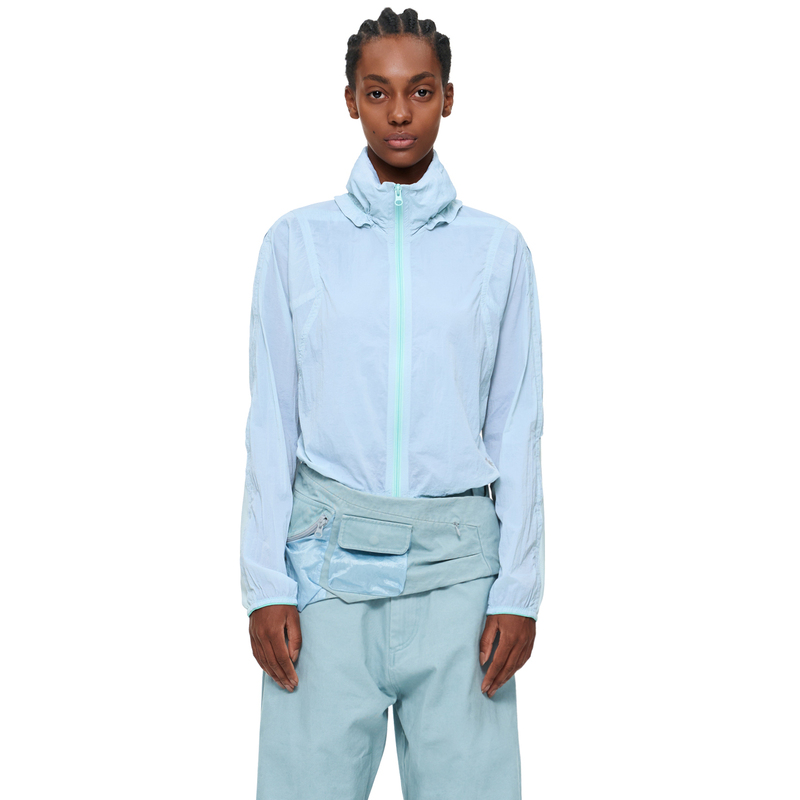 Xinadu Short Patchwork Hooded Sun Protection Jacket