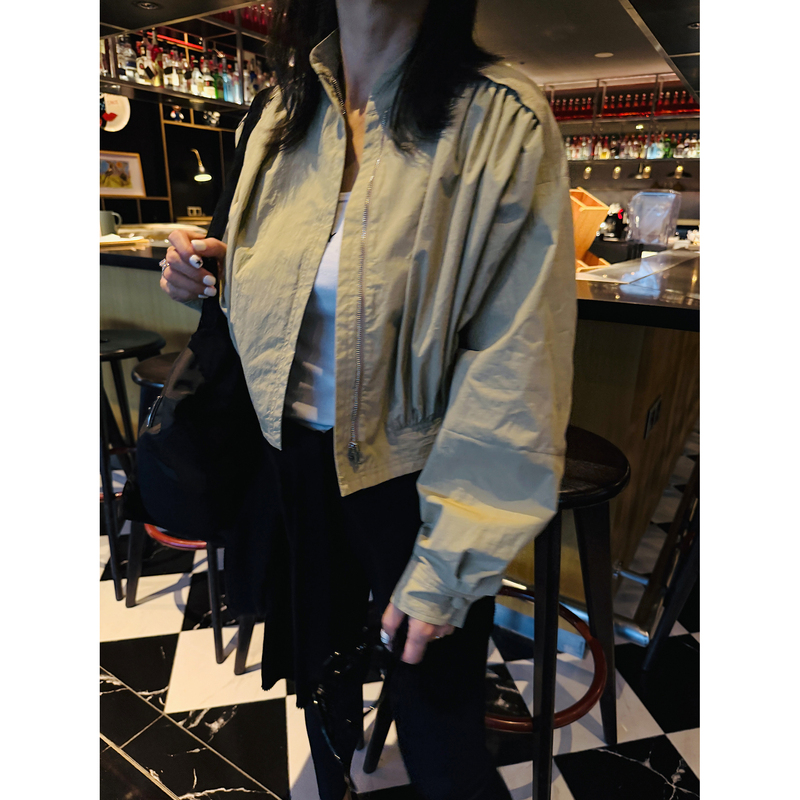 Tang Town LAOSHU Heavy-Duty Material with a Sense of Construction, Pleated Streamlined Three-Dimensional Pinch-Pleated Slightly Wrinkled Jacket