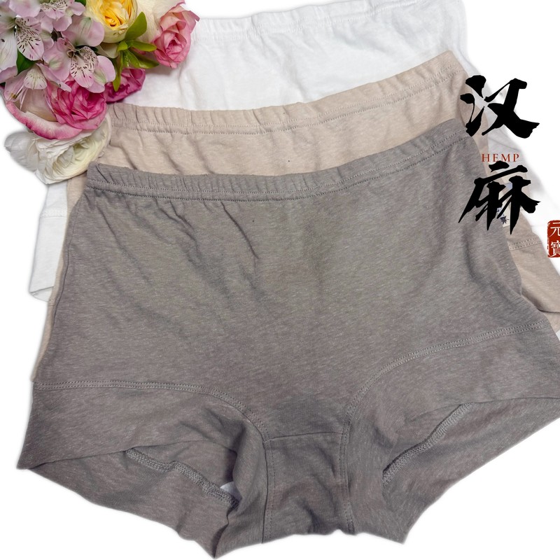 Xiao Zhongshan Sun Wu Hemp 36-Count High-Waisted Antibacterial 100% Hemp Double Rain Dew Knit Women's Briefs