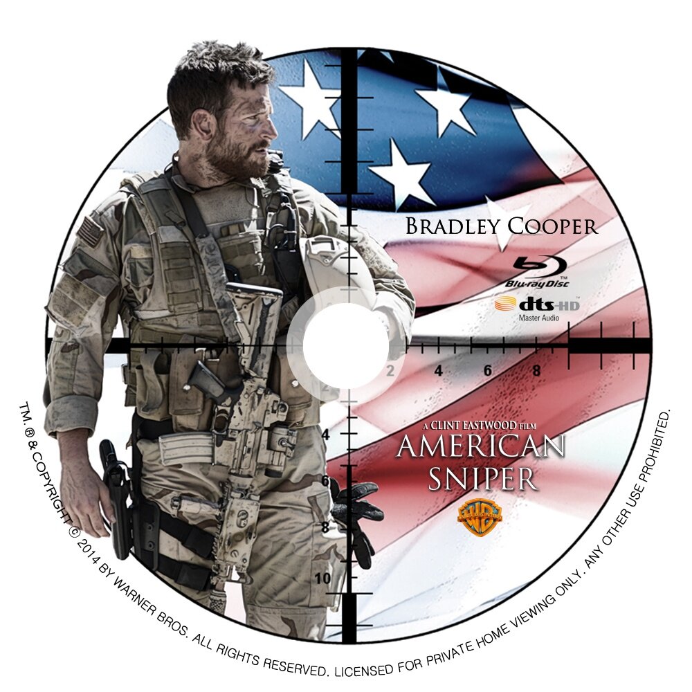 American Sniper Dolby AC-3 5 1 Channel Surround HD Blockbuster War Movie D9 Disc DVD