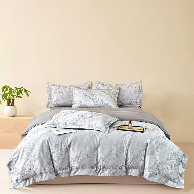 Four Seasons New High-End Two-Tone Cationic Jacquard Four-Piece Set Double Duvet Cover Bed Sheet Set Yl3 Four Seasons New High-End Two-Tone Cationic Jacquard Four-Piece Set Double Duvet Cover Bed Sheet Set Yl3