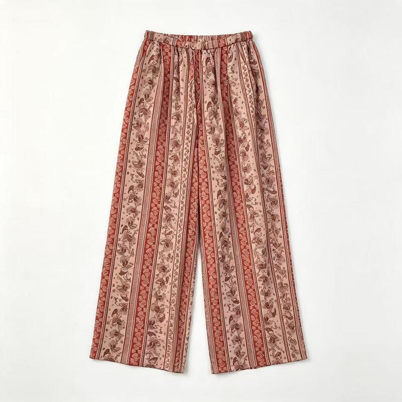 [Angel Exclusive] Vintage Print Cool Summer Nine-Point Pants Xc6Xg87116