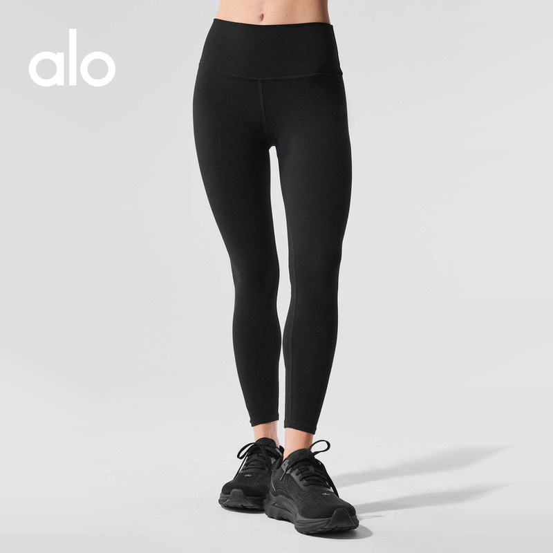 Alo|Women's Alosoft Highlight Sports Training High-Waisted Ankle-Length Leggings Nine-Point Pants Alo|Women's Alosoft Highlight Sports Training High-Waisted Ankle-Length Leggings Nine-Point Pants