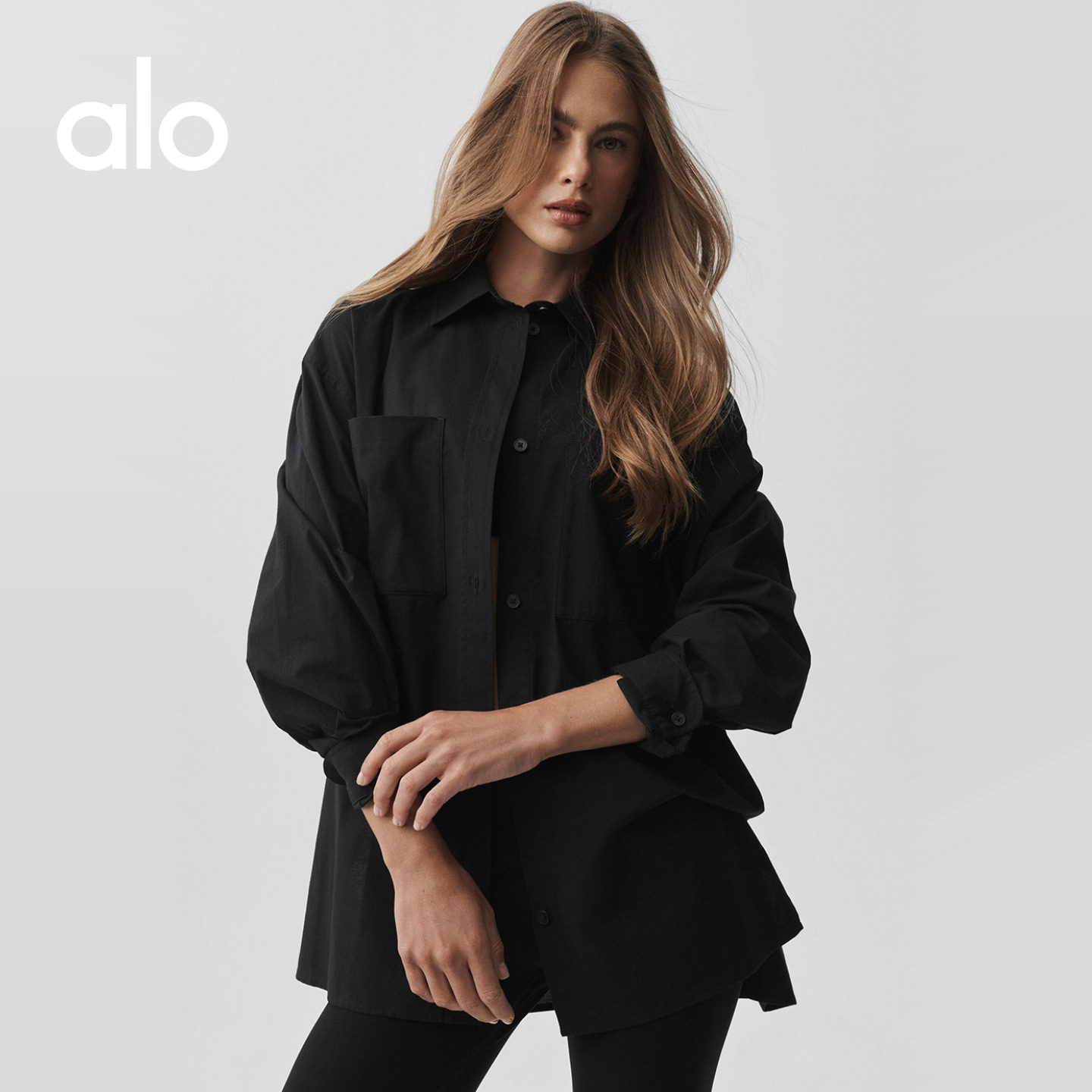 ALO Ailuo | Women's 2026 Fall Real Deal Loose Casual Button Long-Sleeve Shirt