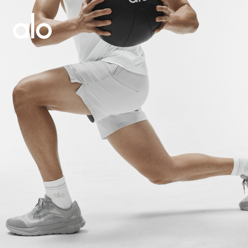 Alo|Men's Repetition Sports Casual Fitness Yoga Classic Shorts 5 Inches Alo|Men's Repetition Sports Casual Fitness Yoga Classic Shorts 5 Inches