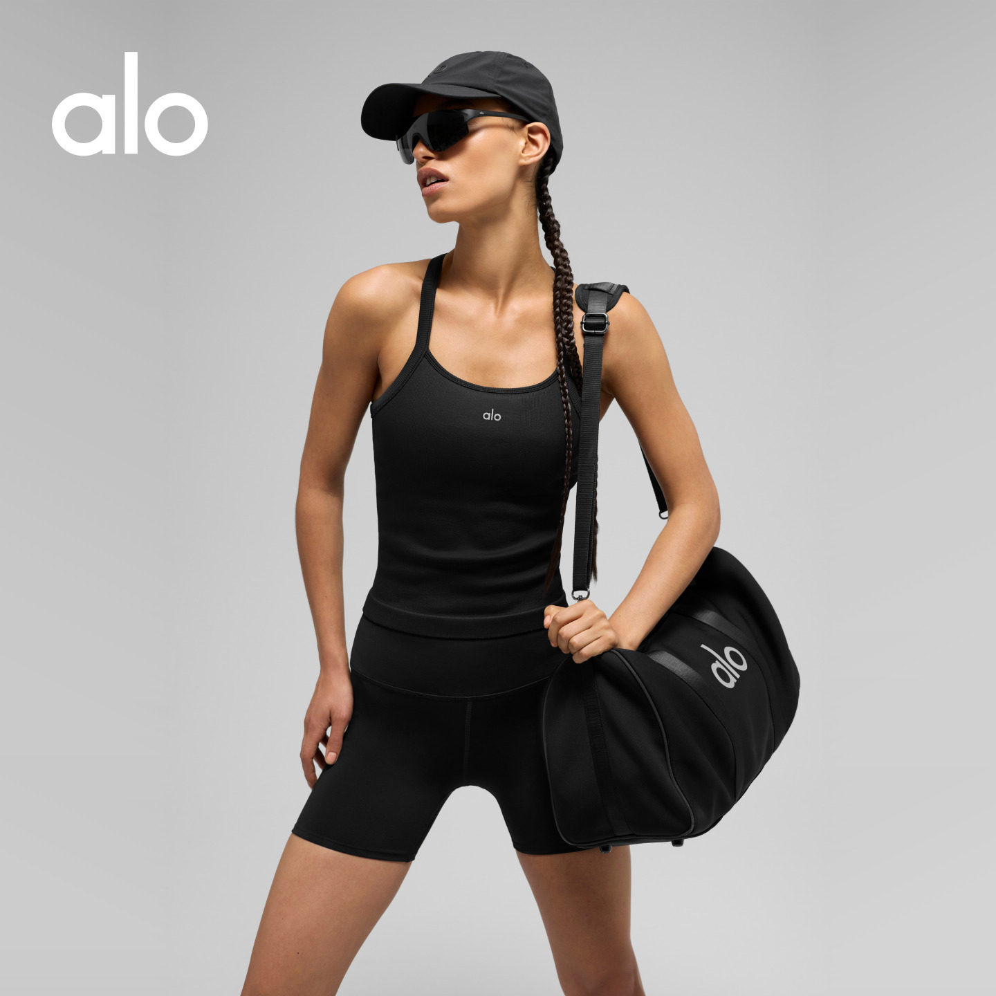 ALO Ailuo | Women's Seamless Fitted Fitness Training Casual Shoulder Strap Long Sports Tank Top