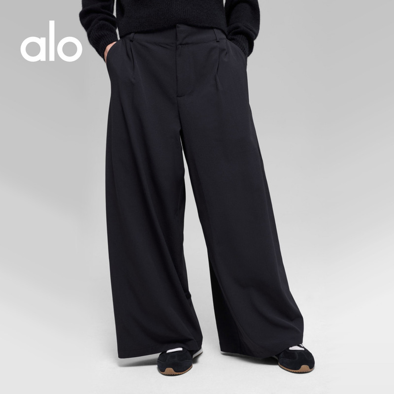 Alo|Women's Dreamscape Loose Casual Trendy High-Waisted Wide-Leg Pants Short Version Alo|Women's Dreamscape Loose Casual Trendy High-Waisted Wide-Leg Pants Short Version