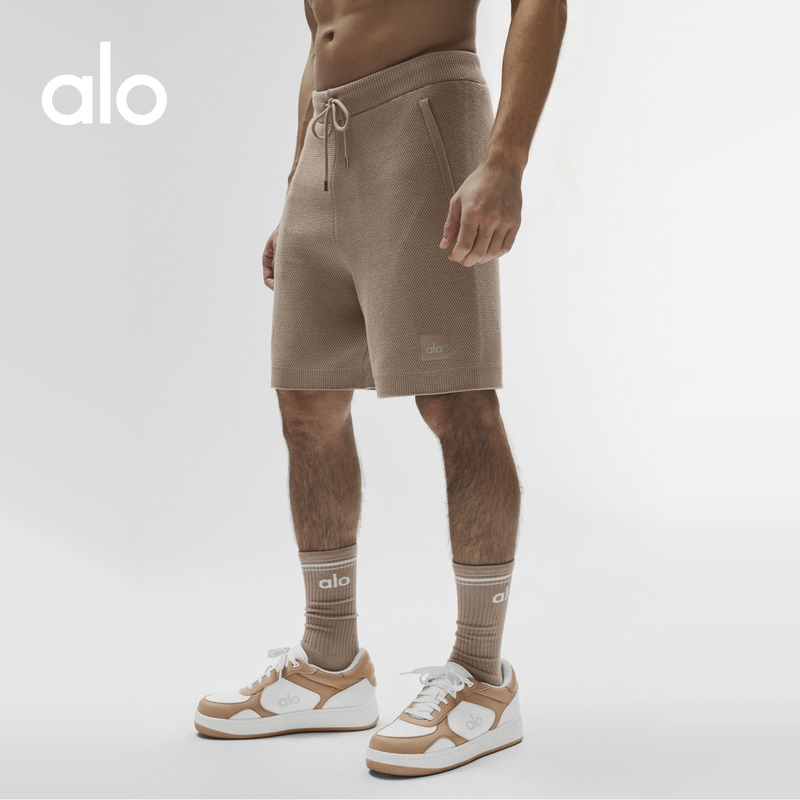 Alo｜Men's Sports Club Loose Casual Sports Yoga Knit Shorts 7 Inches