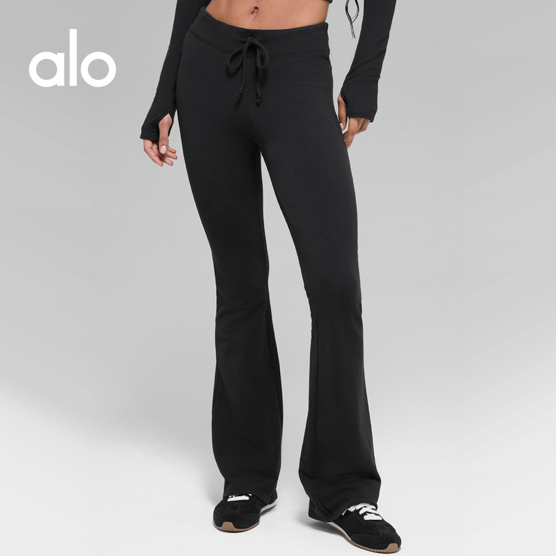 Alo｜Women's Sway Slim Fit Stretch Fitness Yoga Drawstring Flared Pants