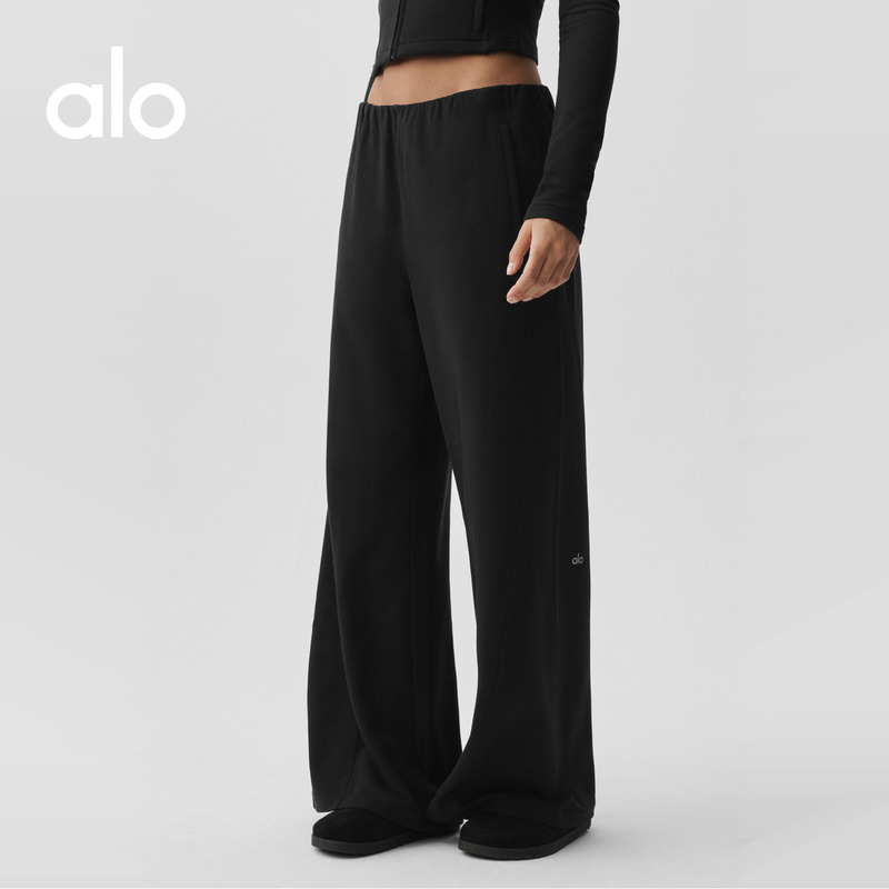 Alo|Women's Sway Casual Elastic Waist Relaxed Mid-Waist Long Pants for Commuting Alo|Women's Sway Casual Elastic Waist Relaxed Mid-Waist Long Pants for Commuting