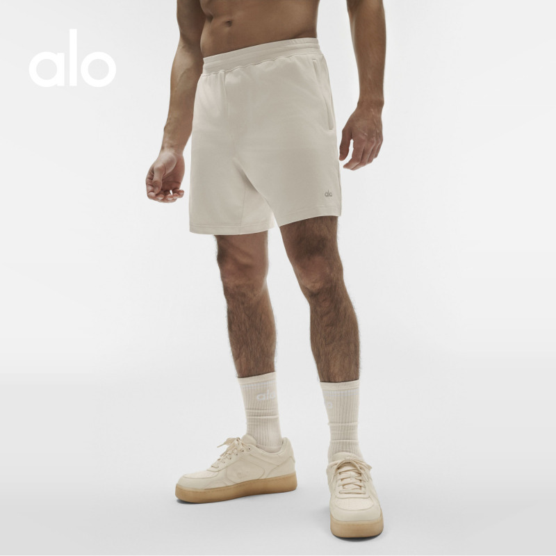 Alo｜Men's Conquer React Slim Fit Sports Training Yoga Casual Shorts 7 Inches