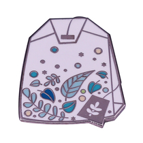 Beautiful botanical tea bag brooch