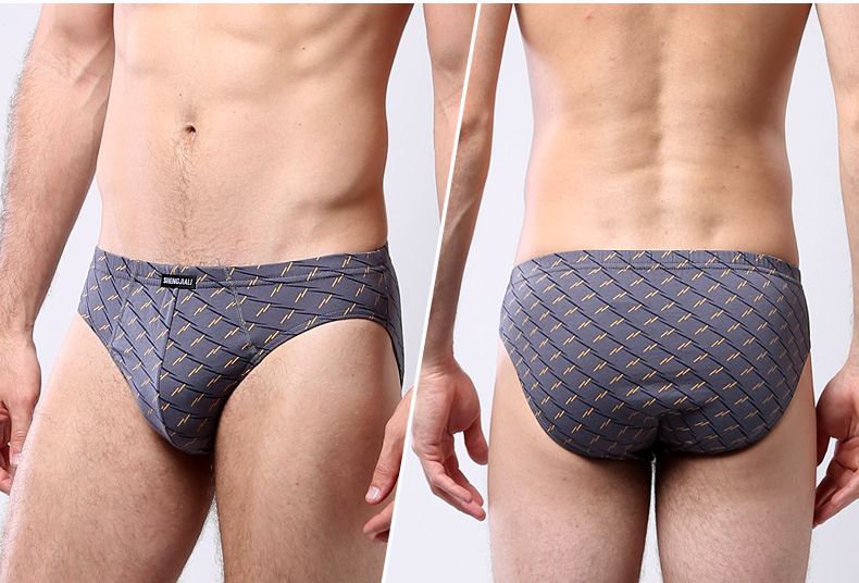 3 hộp quà tặng nam tam giác đồ lót cotton thoáng khí quần short nam 100 cotton thanh niên eo quần short đầu quần sịp lưới nam