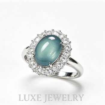 Natural grade a jadeite cabochon ring (one of the variety)