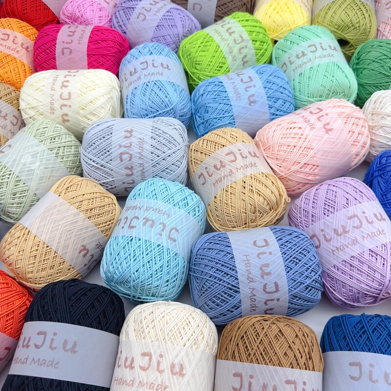 Jiujiu Organza Olio Kupla Hand-Woven Bag Yarn Korean Hat Bag Crochet Thread