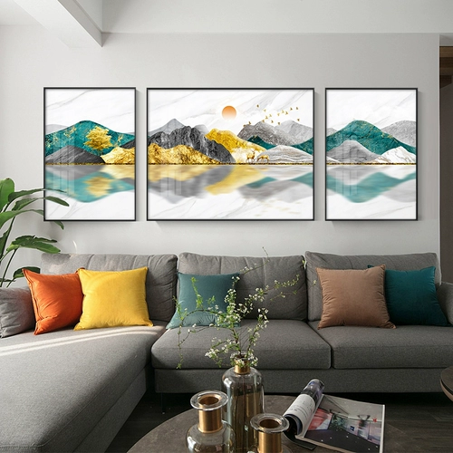 Sansui, современный и минималистичный декор для гостиной, настенный диван, китайский стиль