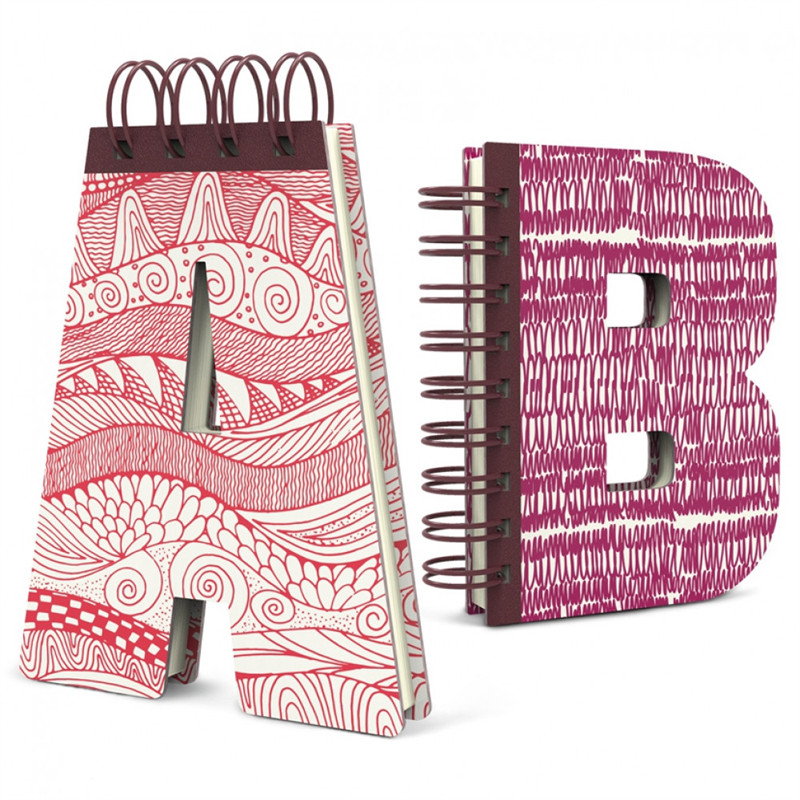 Alphabet post-it note book British IF text creative English gift hand account notepad sub-design printed pattern text art