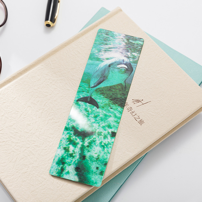 3D National Geographic bookmarks British IF cultural and creative Yingfu original creative fashion giraffe lion dolphin three-dimensional animal