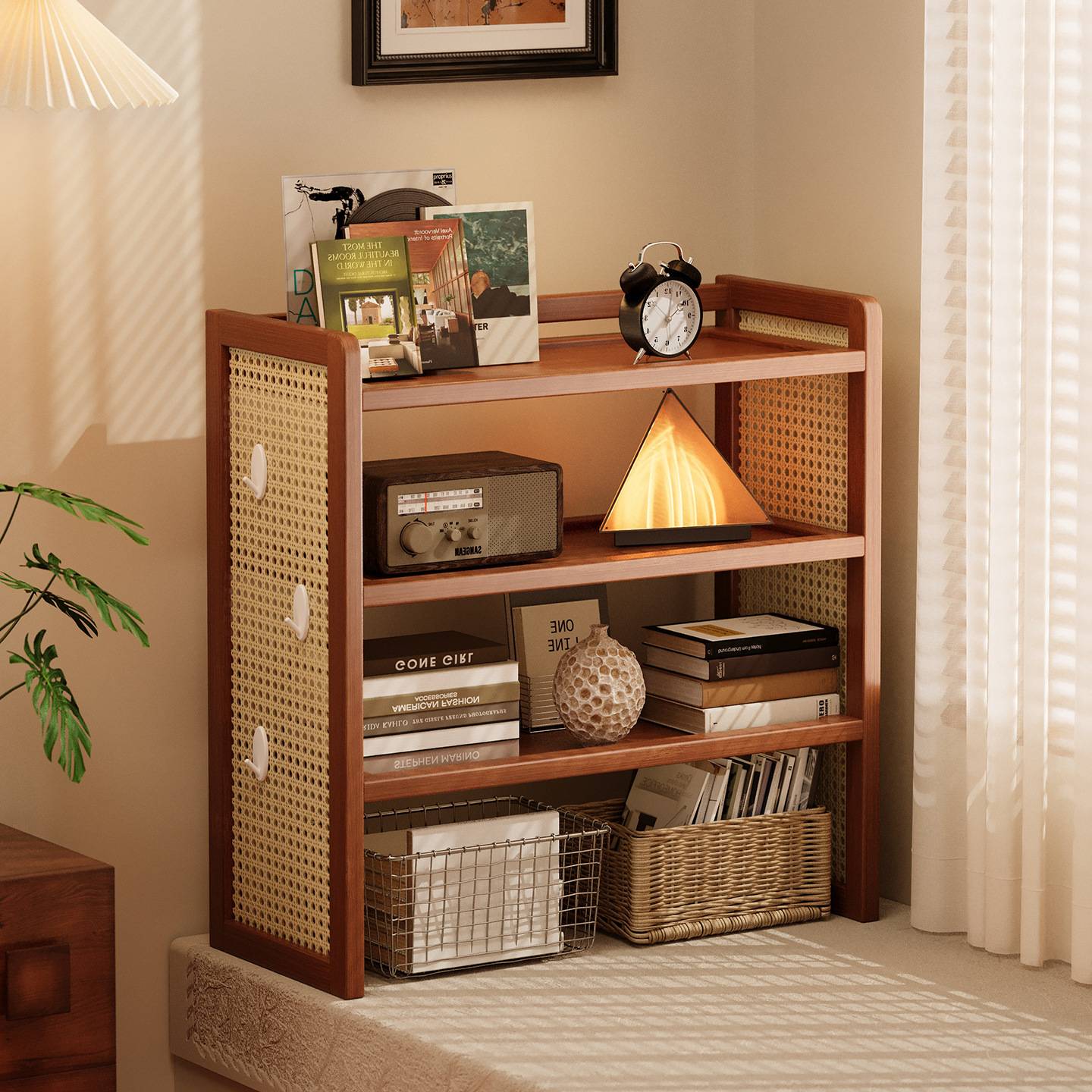 Desktop storage rack, home office cup holder, desk organizer, home daily use hole board multi-layer storage rack