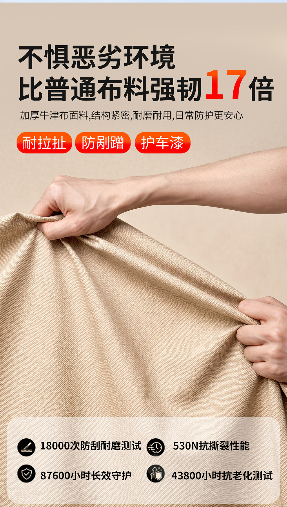 Oxford cloth car cover, sun protection, rain protection, heat insulation, dust protection, thickened sunshade, full exterior cover, snow protection, all-season use