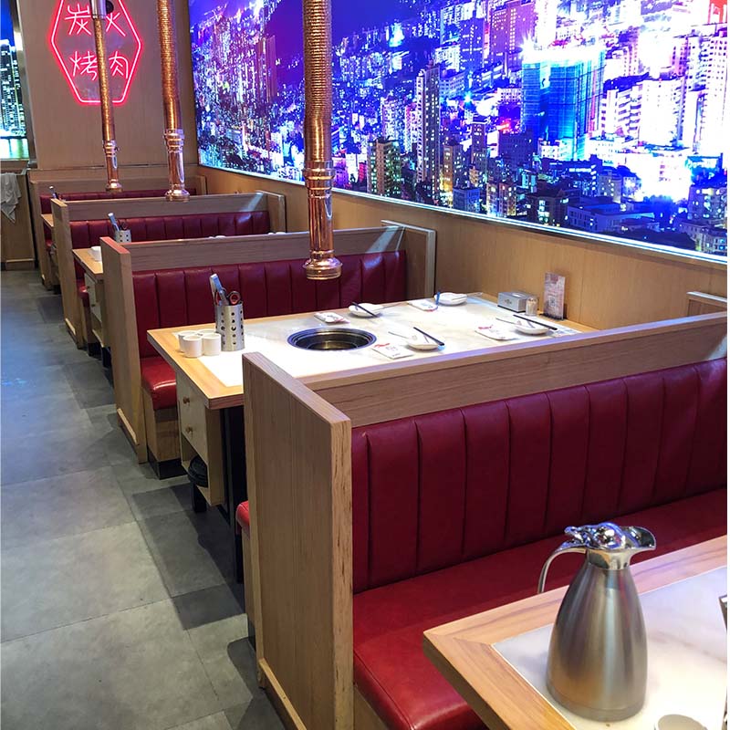 Smoke-free boiler table commercial cafeteria bake electromagnetic oven in one roast barbecue shop