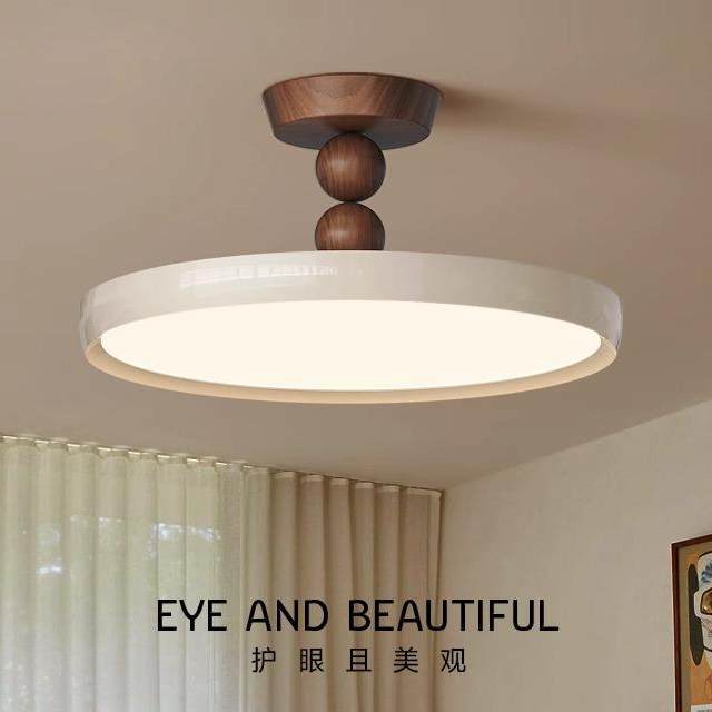 Vintage-Style Bedroom Ceiling Light in Nature-Inspired Design, Full-Spectrum Eye-Protection Floating Light, Creative and Unique Retro Semi-Suction Pendant Light