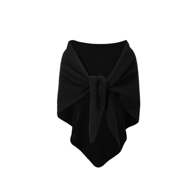 Ainosinisa Large Lapel Triangle Knitted Shawl for Women 2026 Autumn and Winter Style Outer Scarf Dual-Use Cape 4108