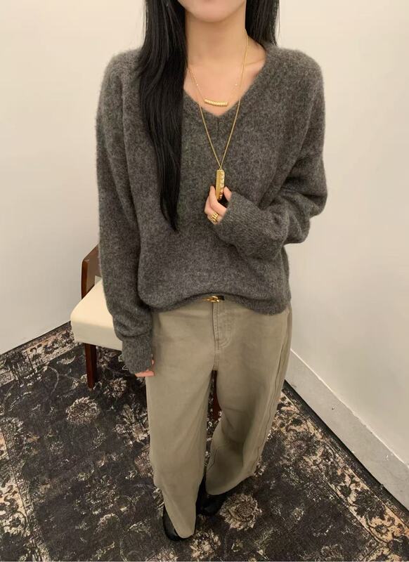 10.21【High-Quality Everyday】Yak Wool! Soft and Skin-Friendly Sweater with a Sweetheart Neckline Design 1006 10.21【High-Quality Everyday】Yak Wool! Soft and Skin-Friendly Sweater with a Sweetheart Neckline Design 1006