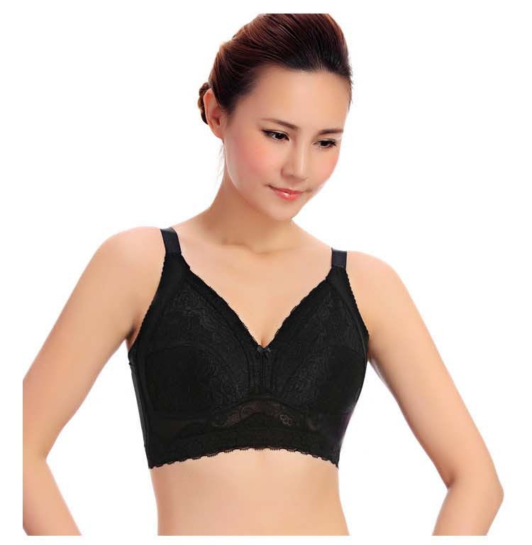 Khuyến mãi Full cup ngực lớn không có vòng ngực thép nhỏ co ngực ngực mỏng đồ lót ngực áo ngực kích thước lớn điều chỉnh áo ngực do lot nu