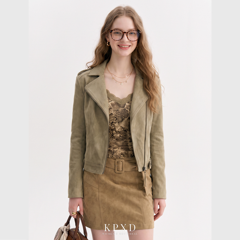 Kpxd Olive Green Suede Two-Piece Suit for Women, 2026 Autumn Cool and Sophisticated Intellectual Style Outfit Set Kpxd Olive Green Suede Two-Piece Suit for Women, 2026 Autumn Cool and Sophisticated Intellectual Style Outfit Set