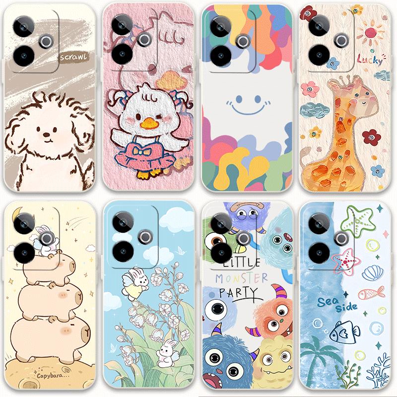 Suitable for realme GT7 mobile phone case Kapibara gt7 couple 5G capybara GT7pro anti-fall cute men and women GT7 pro soft rubber protective cover personalized creative frosted cartoon