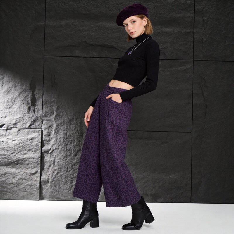 [Exclusive to Sisi] Mid-Waist Elastic Waist Loose Wide-Leg Pants Ns1266