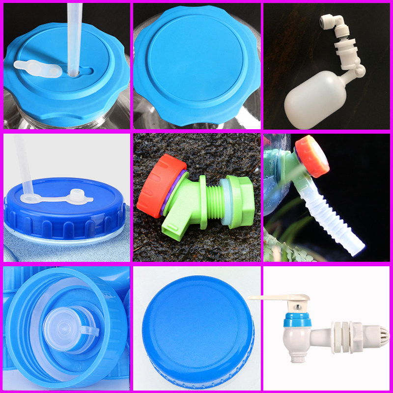 Mine Springs Pure Water Barrel Plastic Cover Large Full Seal Lid Middle Lid With Hole Lid Tap Floating Ball Water Stop Valve Corner