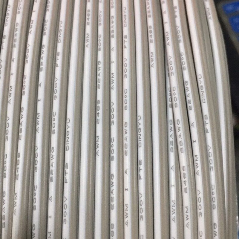 2468 20Awg Electrical Wire, Gray-White Combined Wire, Double White with Black Markings, Led Advertising Module Wire, Light String Wire, Power Cable
