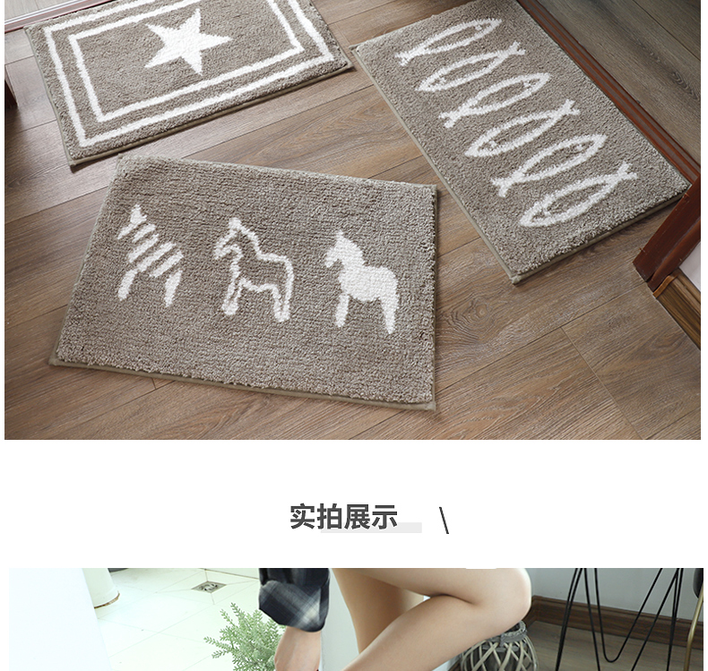 Bath mat thảm lối vào phòng tắm nhà vệ sinh thảm tấm thảm chùi chân nhà tiền sảnh cửa mat thảm thấm - Thảm sàn thảm lót nhà tắm chống trơn