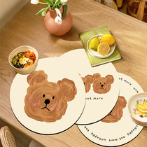 Dining Mat Insulation Mat Nordic Anti-Burn Cushion Bowl Cushion Cartoon Home Kitchen Tray Cushion Cup Cushion Rubber Bottom Table Mat