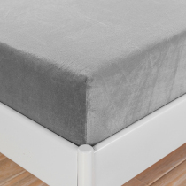 Crystal velvet bed sheet Single non-slip fixed coral velvet bed cover Winter warm flannel Simmons mattress cover