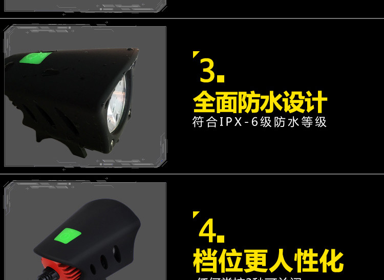 Lumière vélo MINAS - phare - Ref 2398057 Image 13