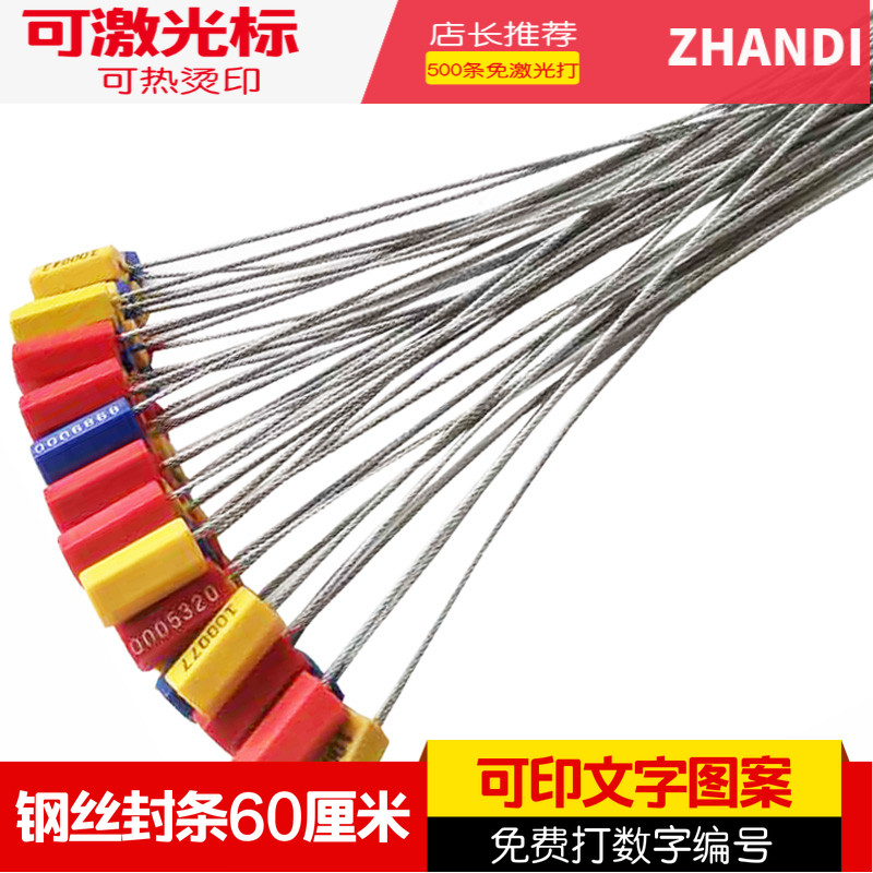 Blue State Steel wire seals Tight Containers Blockade containers Lead blocking Anti-theft oil tanker seals Long 60cm