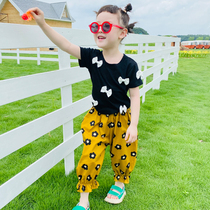 Pro-Zika Imakokoni original two sets of butterfly knots black short sleeves T-shirt children anti-mosquito pants summer 21654