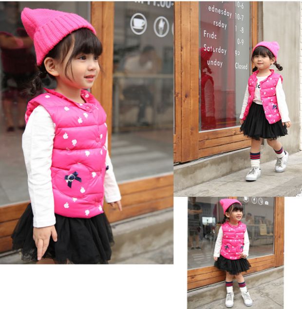 Áo trẻ em cotton cho bé gái 2 mùa thu và mùa đông 3 trẻ em mới vest bé dày 5 bé gái 1-9 tuổi mặc quần áo trẻ em nam