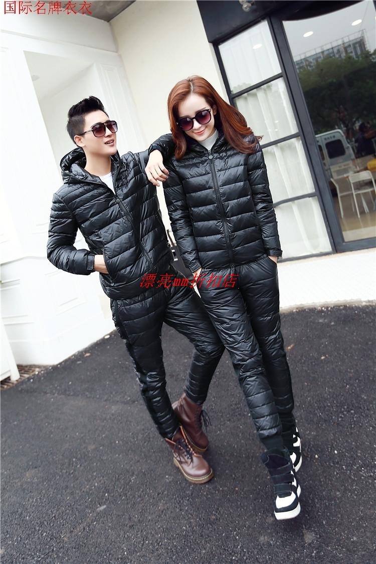 Famous brand autumn and winter slim camouflage down clover suit large size ultra-light men and women thin section down jacket couple