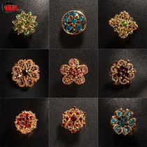 Mini anti-slip rhinestone brooch Fixed neckline pin Summer shirt SMS accessories Small clothing corsage