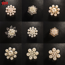 Small buckle pin Pearl mini summer brooch corsage Personality ins fixed collar Anti-light pin trinkets