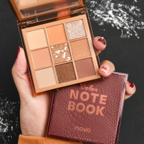 NOVO Eye Shadow Nine Color Flash Pink Pearls Color Notebook Ins Overfire Nine Color Eye Shadow Disc Parity Students