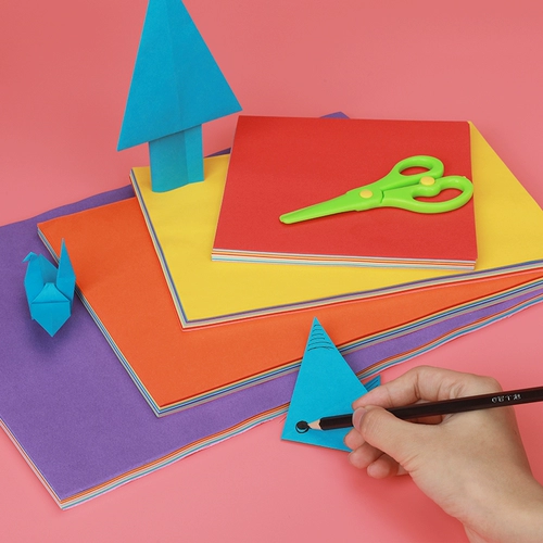 Квадратное оригами, детские прямоугольные поделки из бумаги для детского сада для школьников, цветная бумага, складная бумага, книга-оригами, «сделай сам»