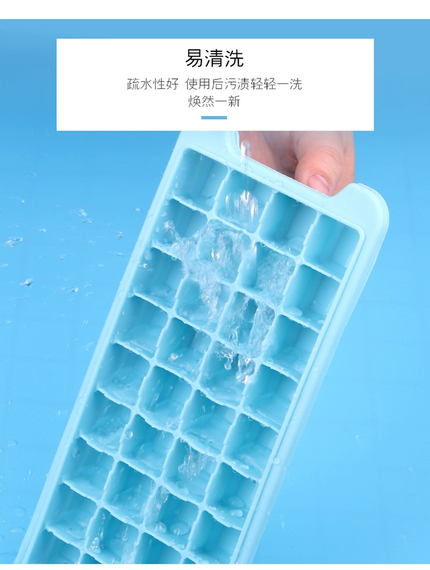 Đông lạnh băng khối khuôn silicone băng lưới với nắp hộp tủ lạnh để làm đá đông lạnh nhanh chóng bổ sung thực phẩm - Tự làm khuôn nướng